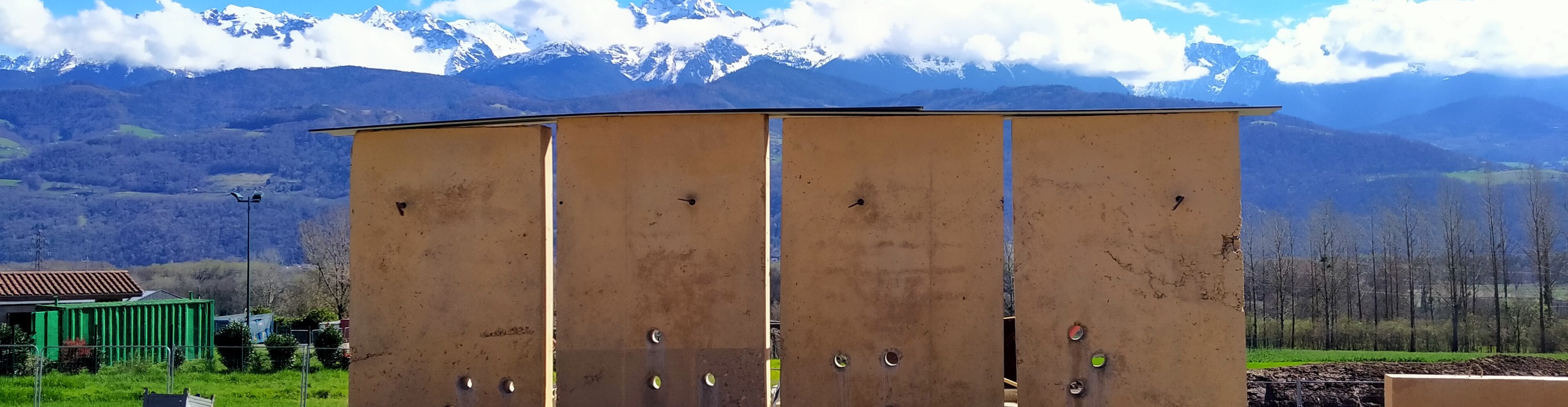 Élément témoin en béton de site coulé sur chantier, Saint-Ismier (38)