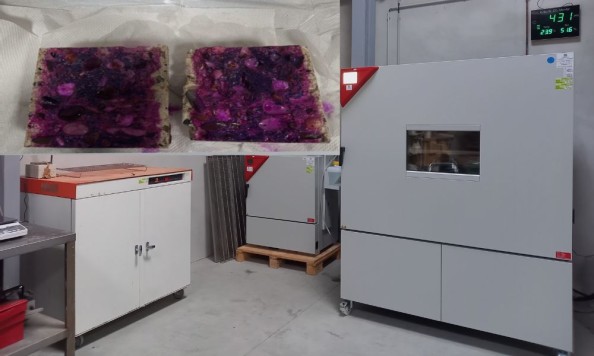 Essais de carbonatation accélérée